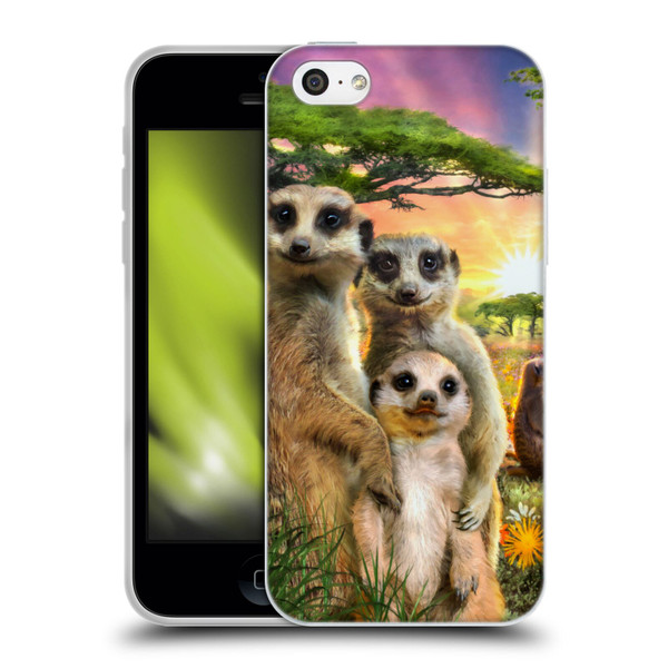 Aimee Stewart Animals Meerkats Soft Gel Case for Apple iPhone 5c