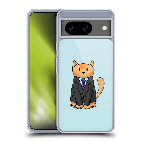 Beth Wilson Doodle Cats 2 Business Suit Soft Gel Case for Google Pixel 8