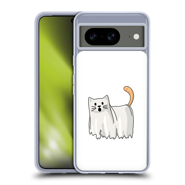 Beth Wilson Doodle Cats 2 Halloween Ghost Soft Gel Case for Google Pixel 8