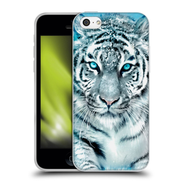 Aimee Stewart Animals White Tiger Soft Gel Case for Apple iPhone 5c