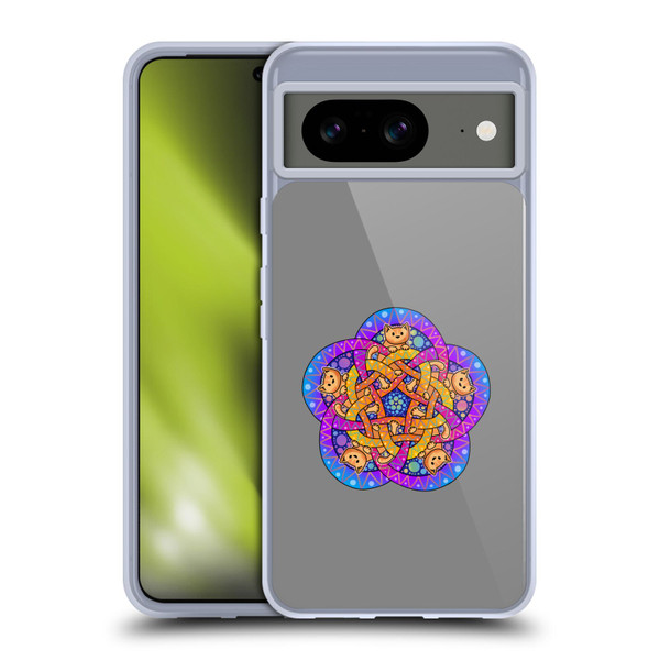 Beth Wilson Doodle Cats 2 Ginger Celtic Knot Soft Gel Case for Google Pixel 8