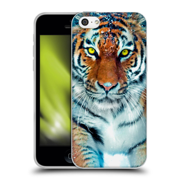 Aimee Stewart Animals Yellow Tiger Soft Gel Case for Apple iPhone 5c