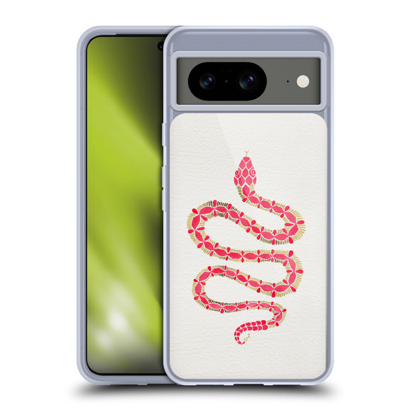 Cat Coquillette Animals Snake Pink Soft Gel Case for Google Pixel 8
