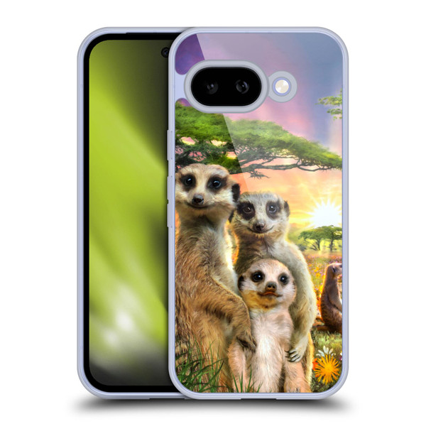 Aimee Stewart Animals Meerkats Soft Gel Case for Google Pixel 9A