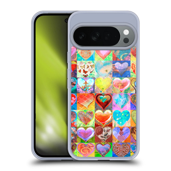 Aimee Stewart Colourful Sweets Hearts Grid Soft Gel Case for Google Pixel 10