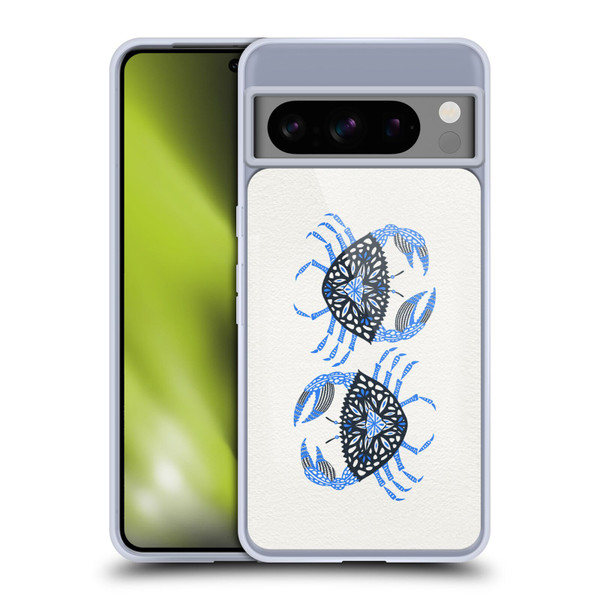Cat Coquillette Sea Blue Crab Soft Gel Case for Google Pixel 8 Pro