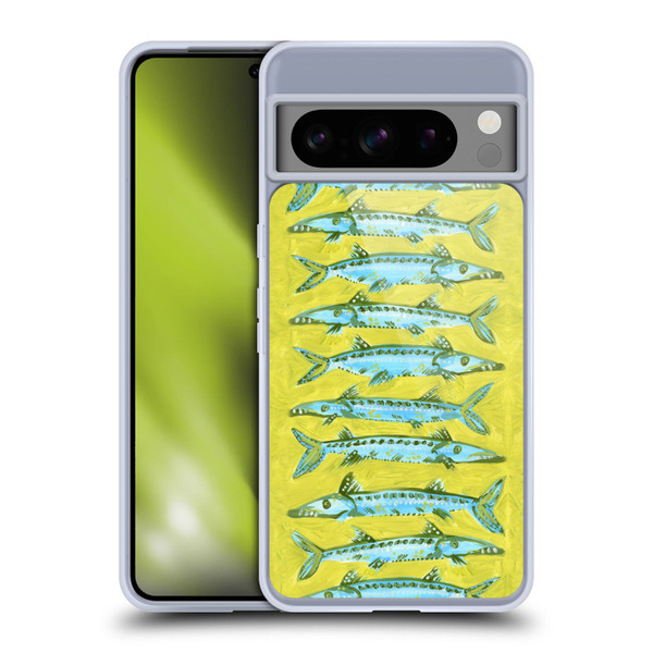 Cat Coquillette Sea Barracuda Yellow Soft Gel Case for Google Pixel 8 Pro