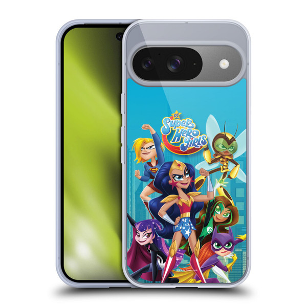 DC Super Hero Girls Rendered Characters Group Soft Gel Case for Google Pixel 9 / Pixel 9 Pro