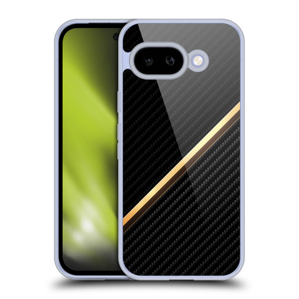 Alyn Spiller Carbon Fiber Gold Soft Gel Case for Google Pixel 9A
