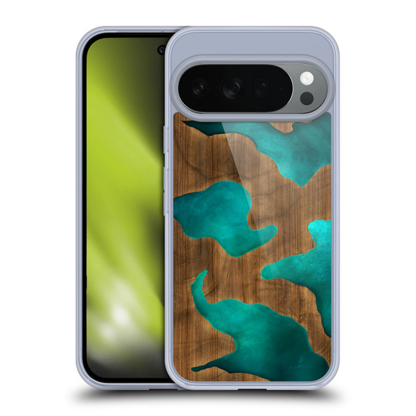 Alyn Spiller Wood & Resin Aqua Soft Gel Case for Google Pixel 10