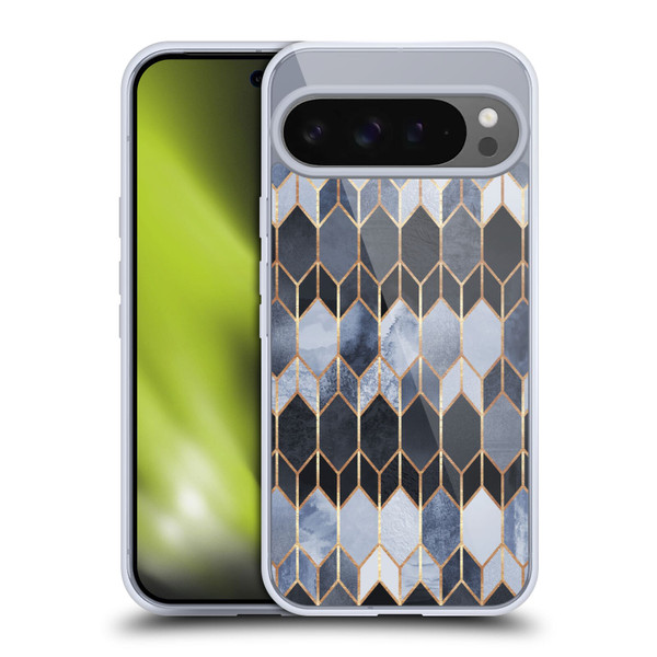 Elisabeth Fredriksson Geometric Design And Pattern Blue Stained Glass Soft Gel Case for Google Pixel 9 Pro XL