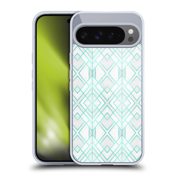 Elisabeth Fredriksson Geometric Design And Pattern Turquoise Geo Soft Gel Case for Google Pixel 9 Pro XL