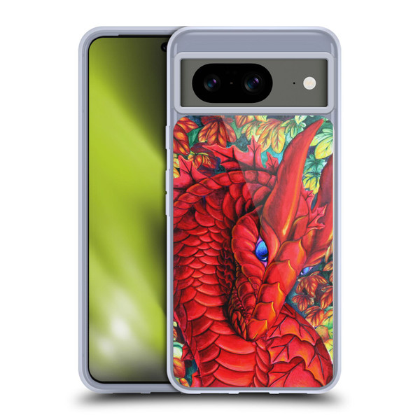 Carla Morrow Dragons Red Autumn Dragon Soft Gel Case for Google Pixel 8