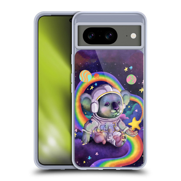Carla Morrow Rainbow Animals Koala In Space Soft Gel Case for Google Pixel 8