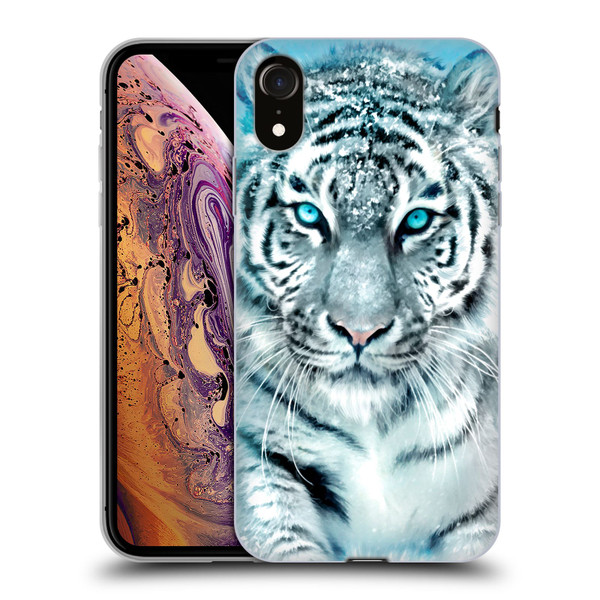 Aimee Stewart Animals White Tiger Soft Gel Case for Apple iPhone XR
