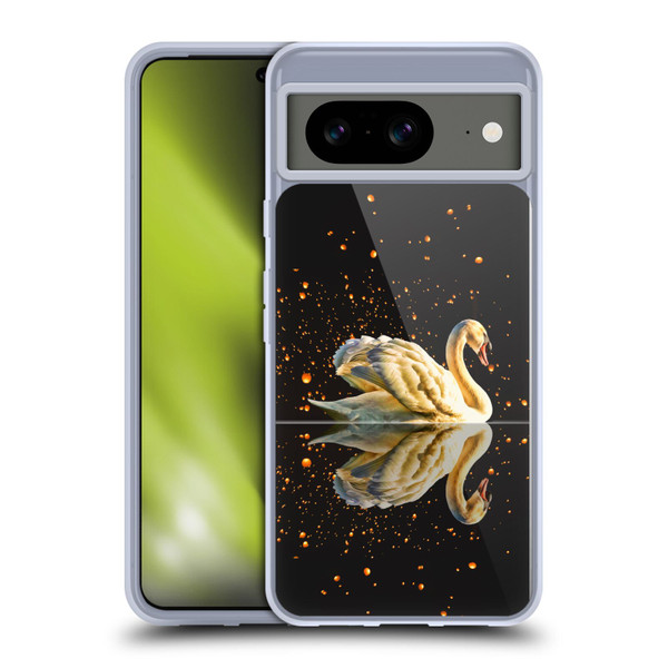 Dave Loblaw Animals Swan Lake Reflections Soft Gel Case for Google Pixel 8