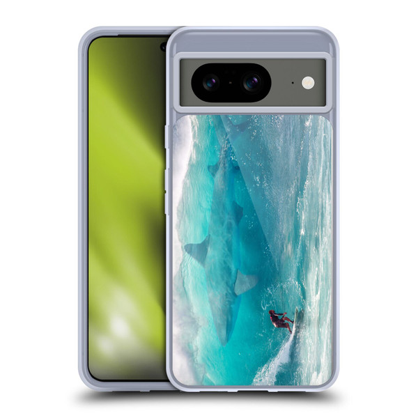Dave Loblaw Sea Shark Surfer Soft Gel Case for Google Pixel 8