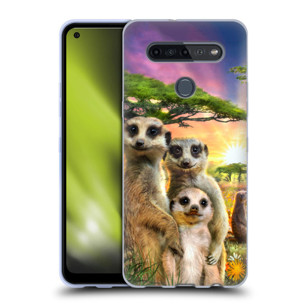 Aimee Stewart Animals Meerkats Soft Gel Case for LG K51S