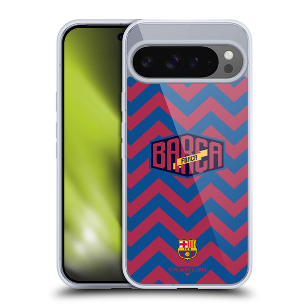 FC Barcelona Forca Barca Zigzag Soft Gel Case for Google Pixel 9 Pro XL