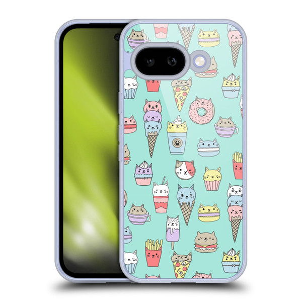 Andrea Lauren Design Food Pattern Catfood Soft Gel Case for Google Pixel 9A