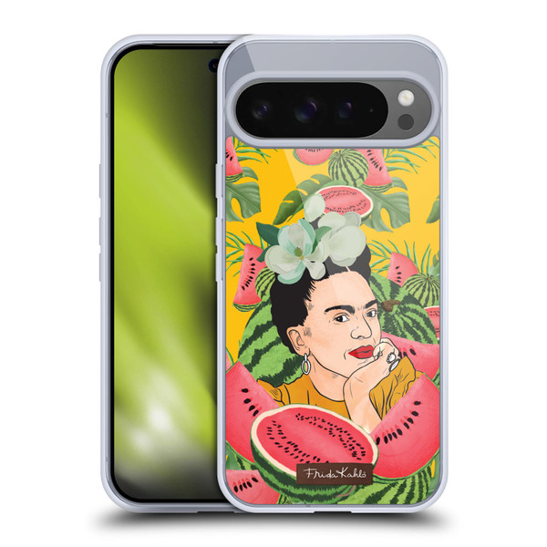 Frida Kahlo Portrait 3 Watermelon Soft Gel Case for Google Pixel 9 Pro XL