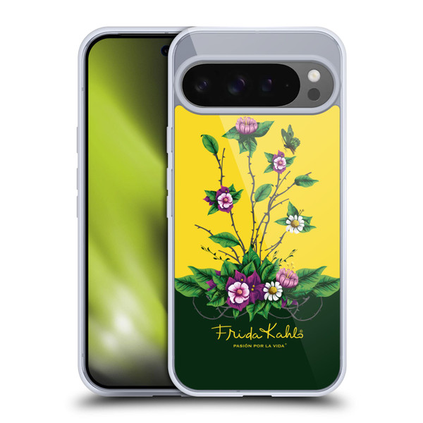 Frida Kahlo Purple Florals Shrub Soft Gel Case for Google Pixel 9 Pro XL