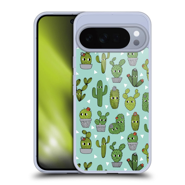 Andrea Lauren Design Plant Pattern Happy Cactus Soft Gel Case for Google Pixel 10 Pro XL