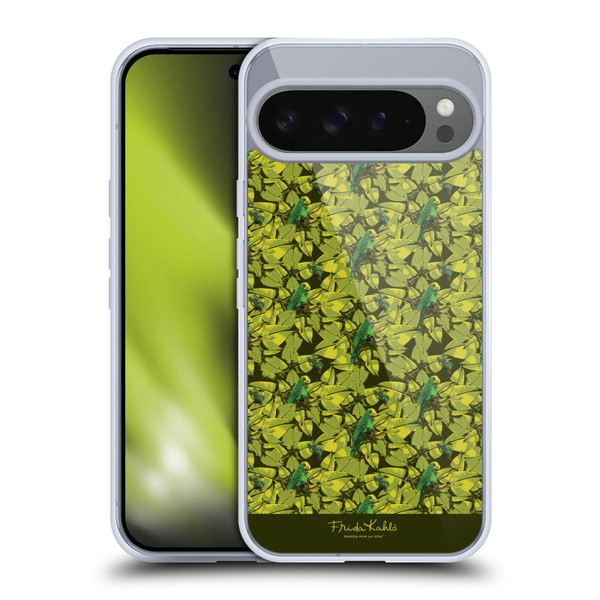 Frida Kahlo Tropical Bird Pattern Soft Gel Case for Google Pixel 9 Pro XL