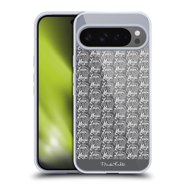 Frida Kahlo Typography Lover Grey Soft Gel Case for Google Pixel 9 Pro XL