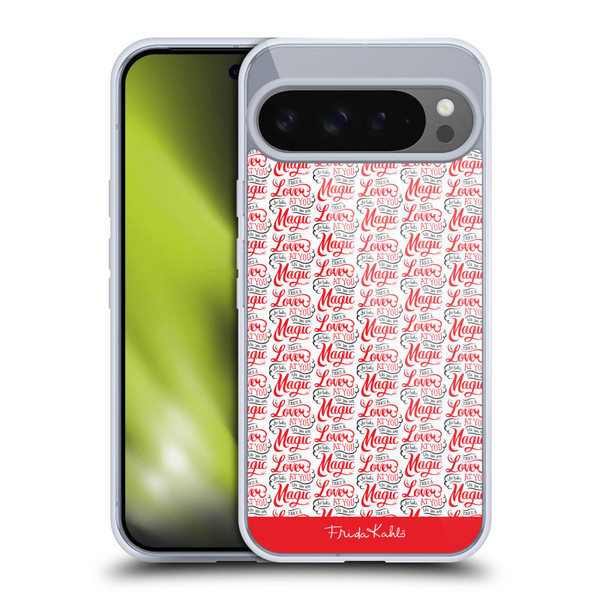 Frida Kahlo Typography Lover Red Soft Gel Case for Google Pixel 9 Pro XL