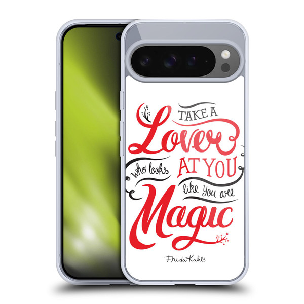 Frida Kahlo Typography Lover White Soft Gel Case for Google Pixel 9 Pro XL