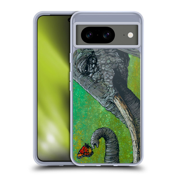 David Lozeau Colourful Grunge The Elephant Soft Gel Case for Google Pixel 8