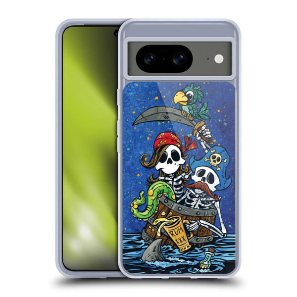 David Lozeau Colourful Art Pirate Couple Soft Gel Case for Google Pixel 8