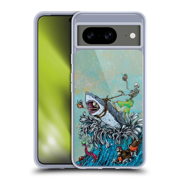David Lozeau Colourful Art Surfing Soft Gel Case for Google Pixel 8