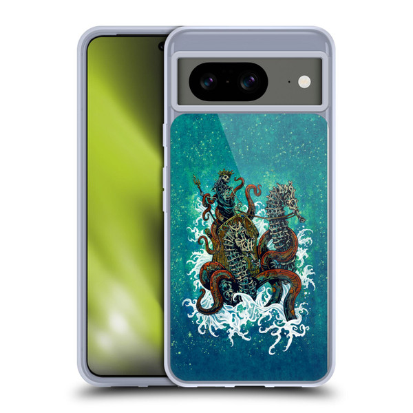 David Lozeau Skeleton Grunge Neptune Nautical Soft Gel Case for Google Pixel 8