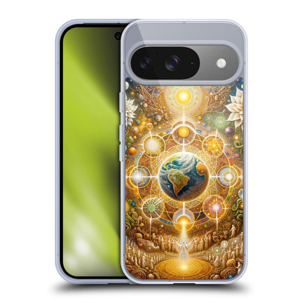 Shambhala Light Visionary Art Celestial Graphics The 9 Realms Soft Gel Case for Google Pixel 9 / Pixel 9 Pro