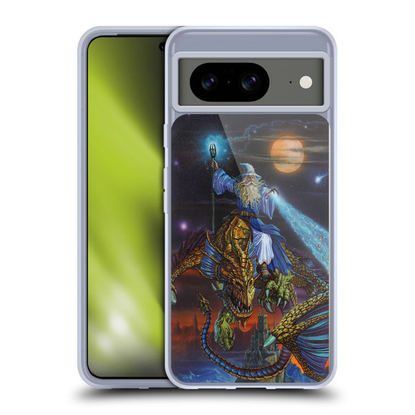 Ed Beard Jr Dragon Friendship Twilight Tempest Soft Gel Case for Google Pixel 8