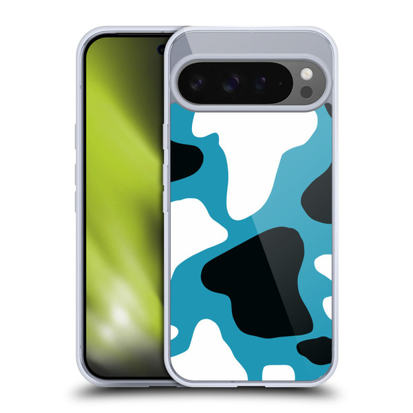 Grace Illustration Cow Prints Blue Soft Gel Case for Google Pixel 9 Pro XL