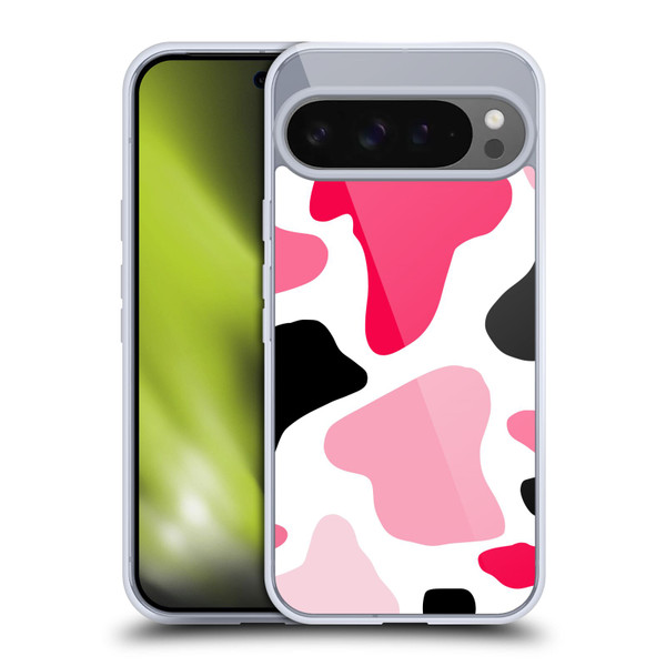 Grace Illustration Cow Prints Pink Soft Gel Case for Google Pixel 9 Pro XL