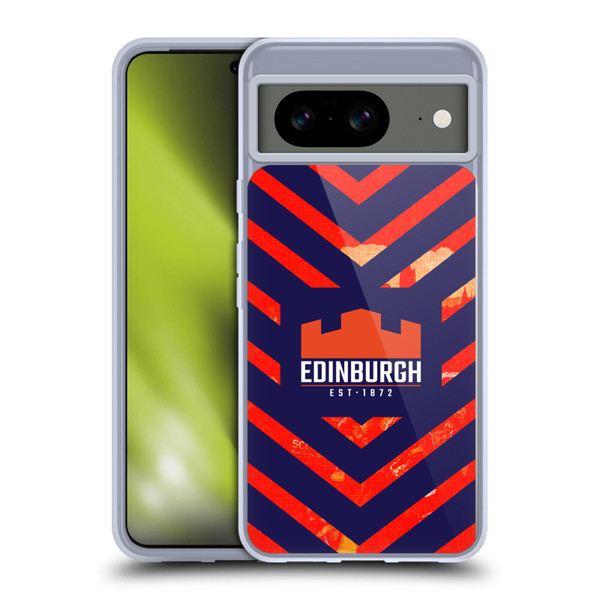 Edinburgh Rugby Graphic Art Orange Pattern Soft Gel Case for Google Pixel 8