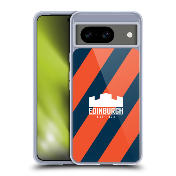 Edinburgh Rugby Logo Art Diagonal Stripes Soft Gel Case for Google Pixel 8