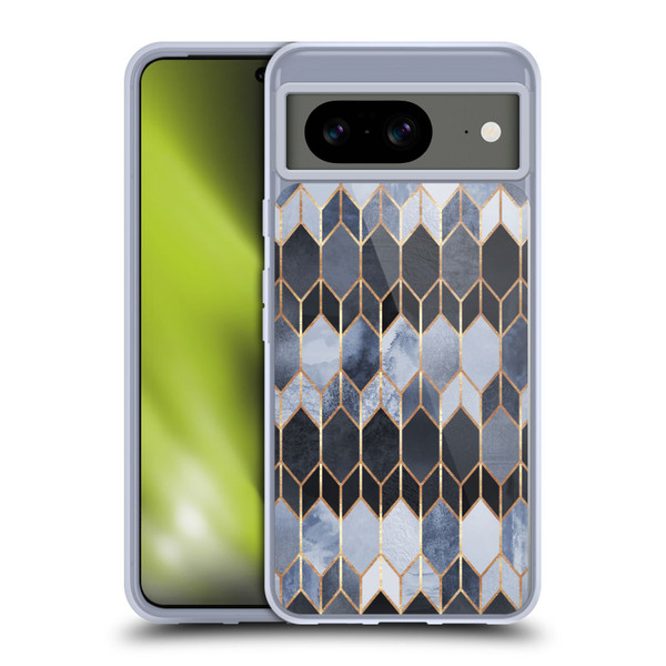 Elisabeth Fredriksson Geometric Design And Pattern Blue Stained Glass Soft Gel Case for Google Pixel 8