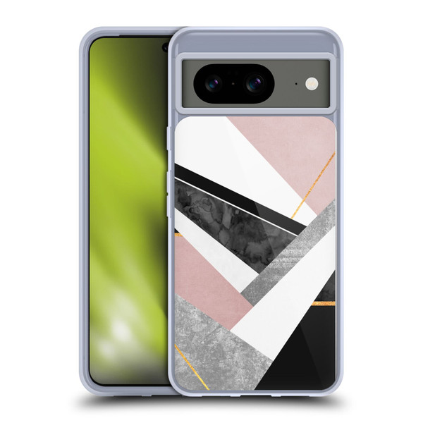 Elisabeth Fredriksson Geometric Design And Pattern Lines And Layers Soft Gel Case for Google Pixel 8