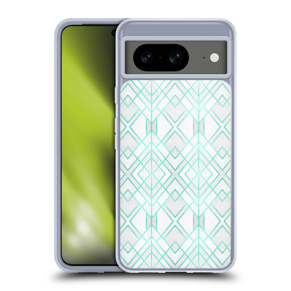 Elisabeth Fredriksson Geometric Design And Pattern Turquoise Geo Soft Gel Case for Google Pixel 8