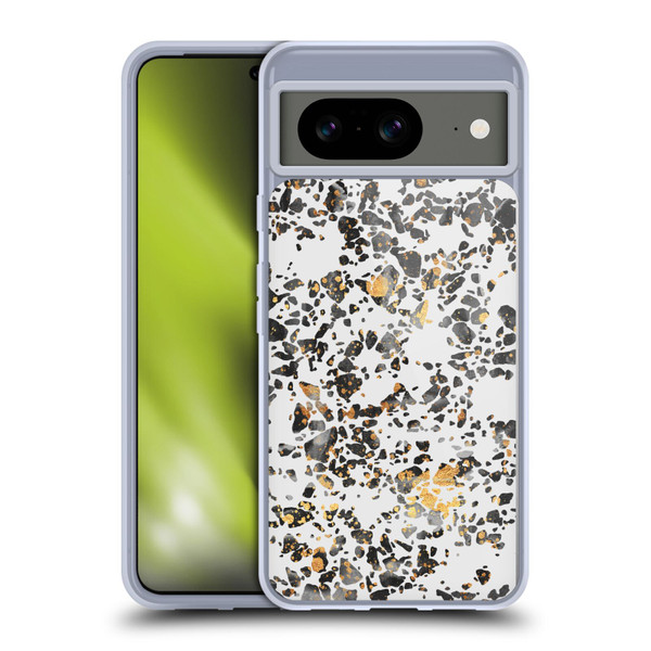 Elisabeth Fredriksson Sparkles Gold Speckled Terrazzo Soft Gel Case for Google Pixel 8