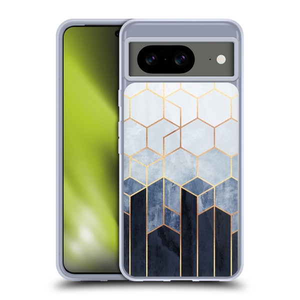 Elisabeth Fredriksson Sparkles Soft Blue Hexagons Soft Gel Case for Google Pixel 8