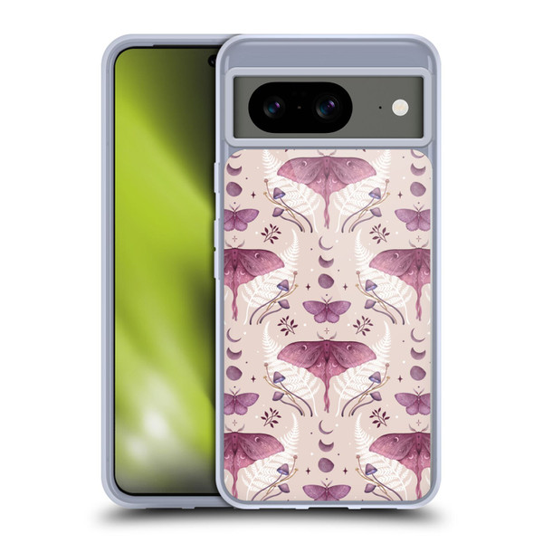 Episodic Drawing Art Emerald Pink Pattern Soft Gel Case for Google Pixel 8