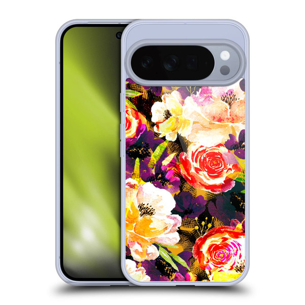 Anis Illustration Flowers Purple Soft Gel Case for Google Pixel 10 Pro XL
