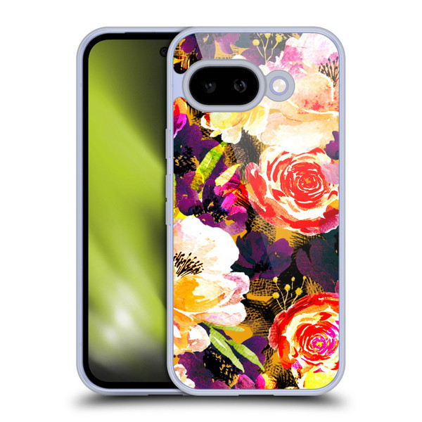 Anis Illustration Flowers Purple Soft Gel Case for Google Pixel 9A