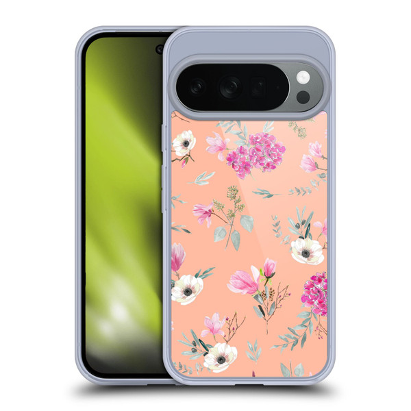 Anis Illustration Flower Pattern 2 Peach Soft Gel Case for Google Pixel 10